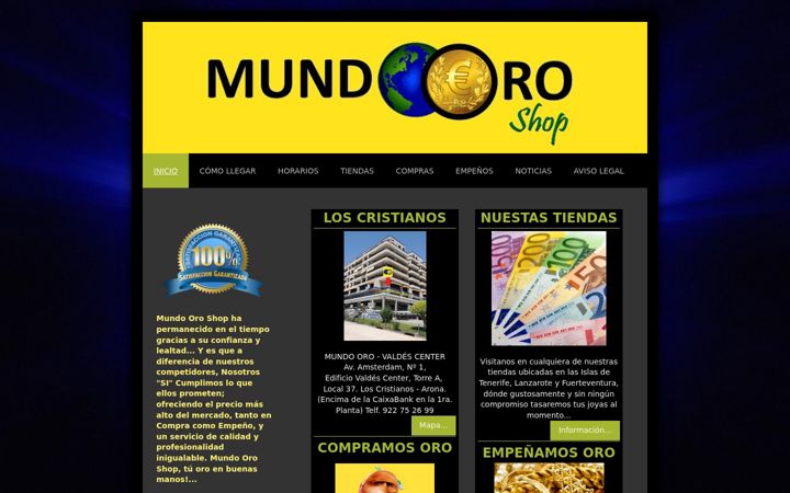 Screenshot ta' mundooroshop.com