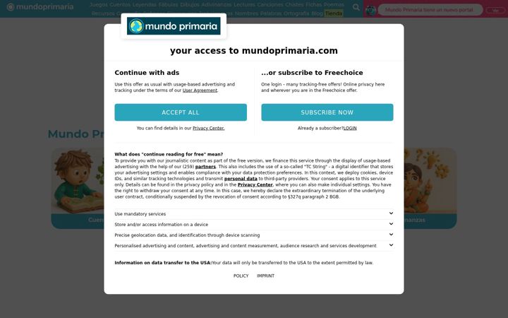 Screenshot of mundoprimaria.com