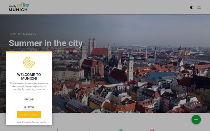 Screenshot of munich.travel