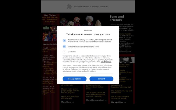 Screenshot of muppetcentral.com