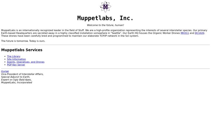 Screenshot of muppetlabs.com