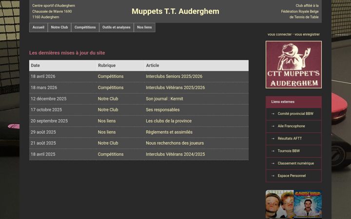 Screenshot of muppetsauderghem.be