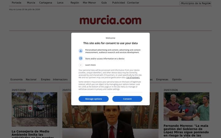Screenshot of murcia.com
