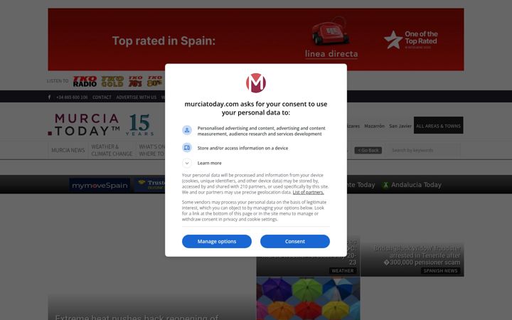 Screenshot of murciatoday.com
