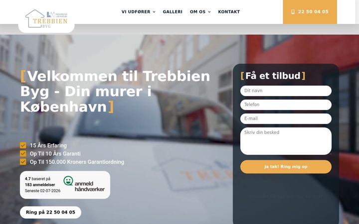 Zrzut ekranu murer-frederiksberg.dk