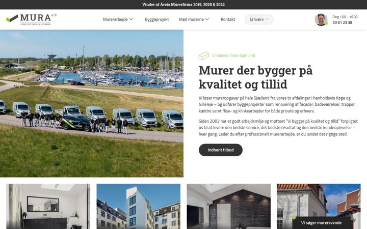 Skärmbild av murer-jimmy.dk