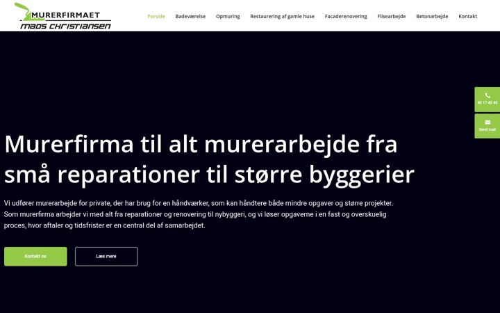 Skærmbillede af murer-mads.dk