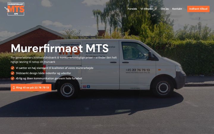 Capture d'écran de murerfirmaet-mts.dk