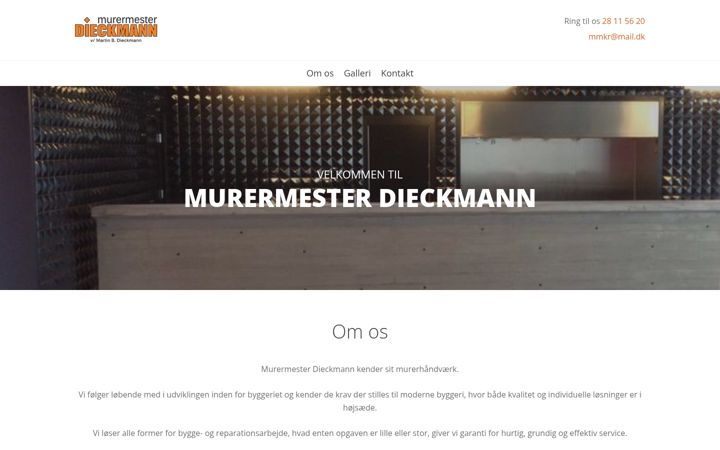 Screenshot of murermesterdieckmann.dk