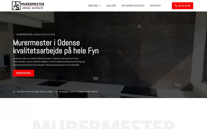 Snímek obrazovky murermesterjs.dk