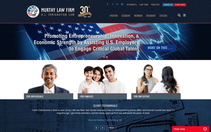 Screenshot of murthy.com