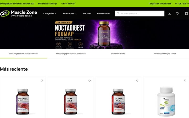 Screenshot of muscle-zone.es