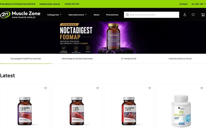 Екранна снимка на muscle-zone.is