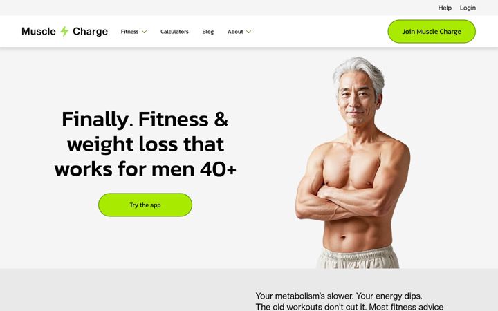 Screenshot of musclecharge.app
