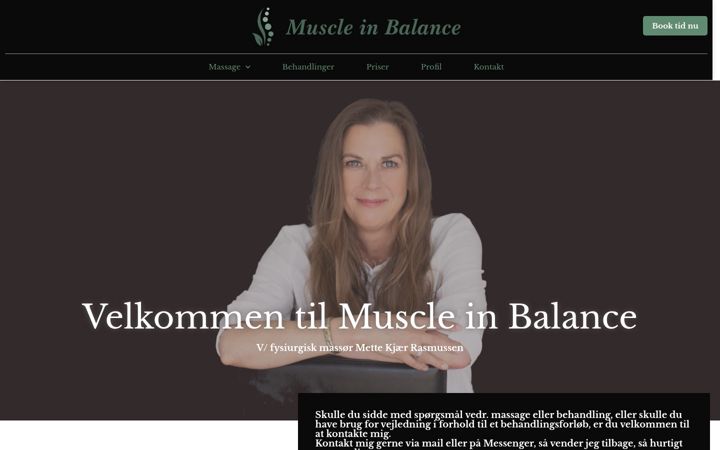 Captură de ecran a muscleinbalance.dk