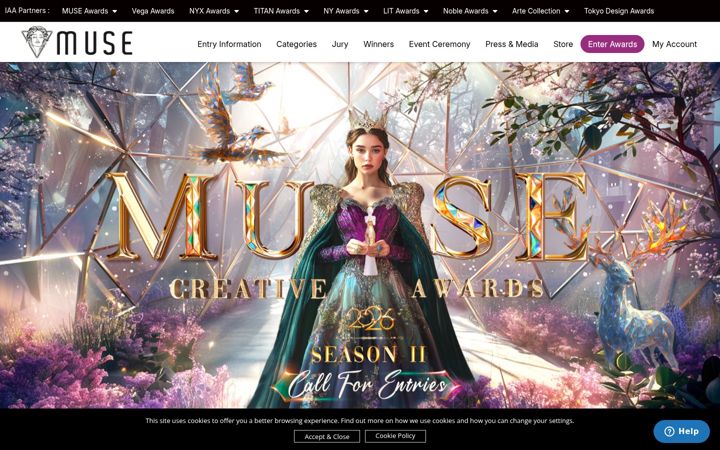 Screenshot of museaward.com