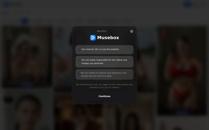 Screenshot of musebox.ai
