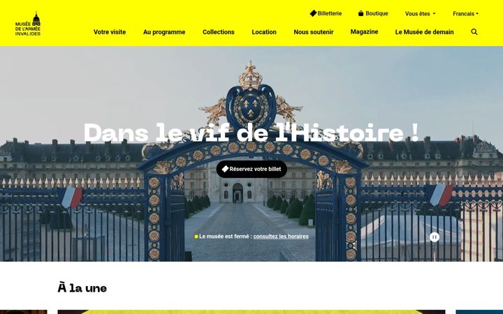 Screenshot of musee-armee.fr