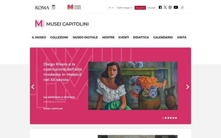 Screenshot of museicapitolini.org