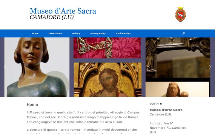 Screenshot von museoartesacracamaiore.it