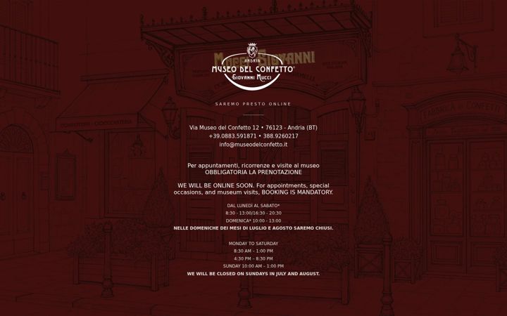 Screenshot of museodelconfetto.it
