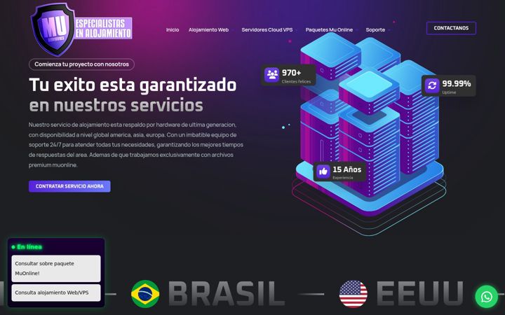 Screenshot of muservidores.com