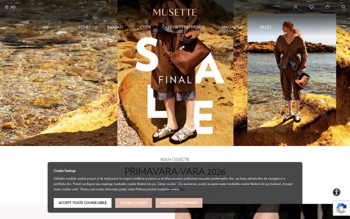 Screenshot of musette.ro