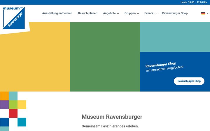 Screenshot του museum-ravensburger.de