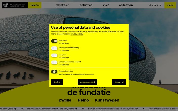 Screenshot ta' museumdefundatie.nl