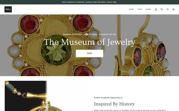 Screenshot of museumofjewelry.com