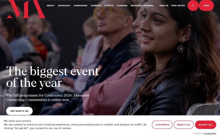 Screenshot of museumsassociation.org