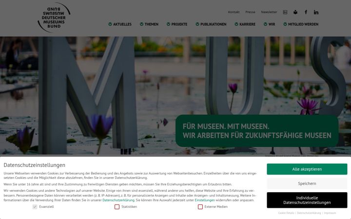 Screenshot of museumsbund.de