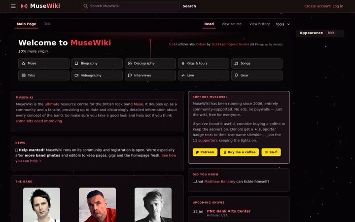 Screenshot of musewiki.org