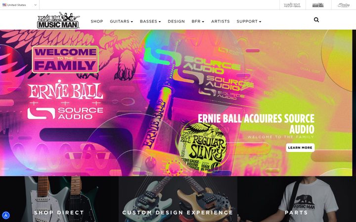 Screenshot of music-man.com