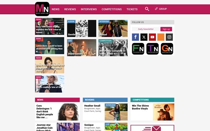 Screenshot of music-news.com