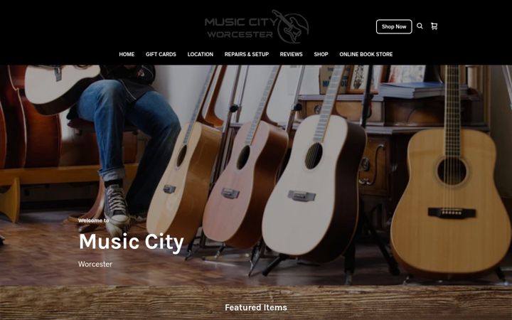 Screenshot του musiccity-worcester.co.uk