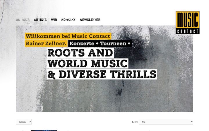 Screenshot of musiccontact.com