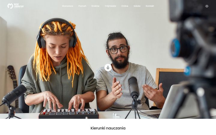 Snímek obrazovky musiclaboratory.pl