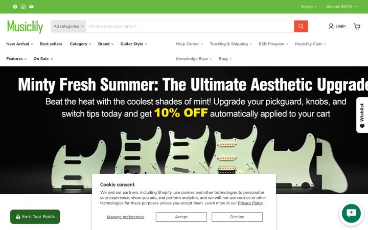 Screenshot of musiclily.com