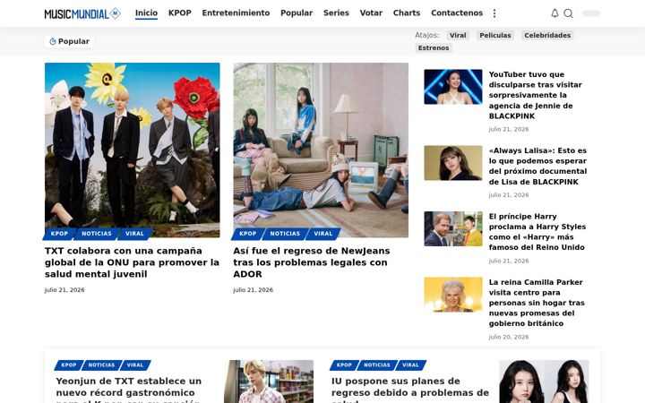 Screenshot του musicmundial.com