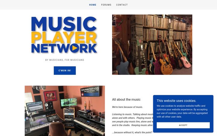 Screenshot of musicplayer.com