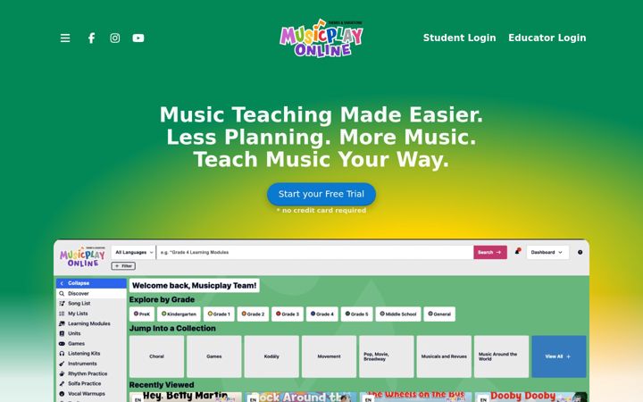Screenshot of musicplayonline.com