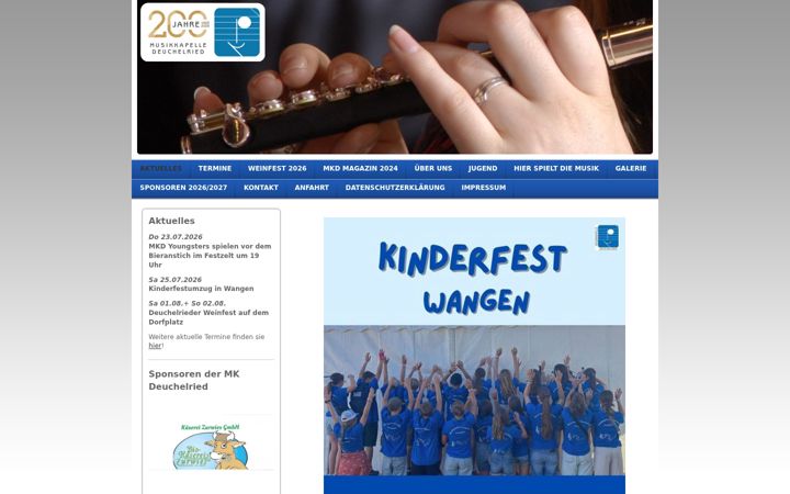 Ekrānuzņēmums no musikkapelle-deuchelried.de