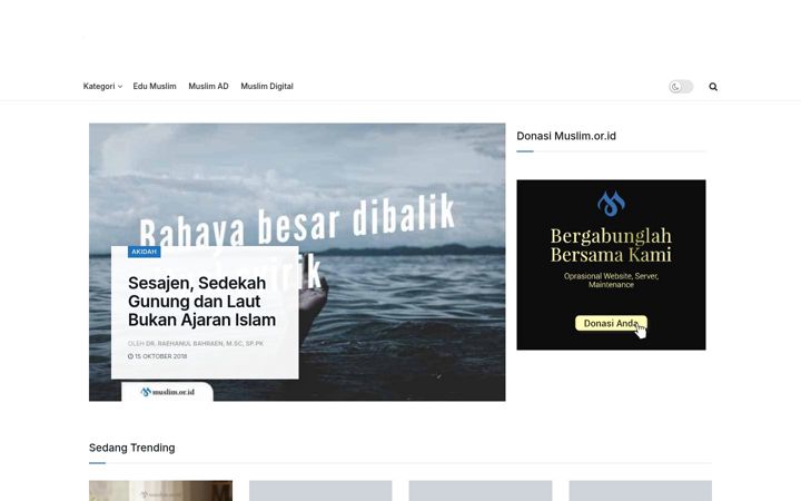Screenshot von muslim.or.id