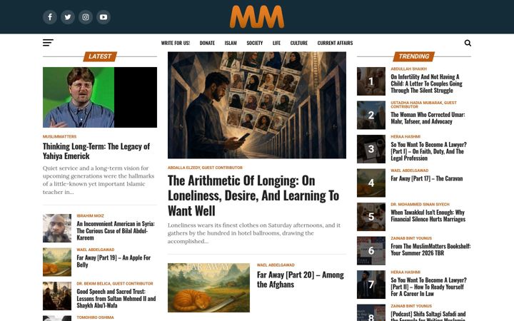 Screenshot of muslimmatters.org