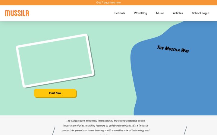Screenshot van mussila.com