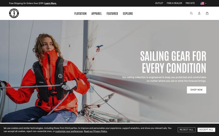 Skjámynd af mustangsurvival.com