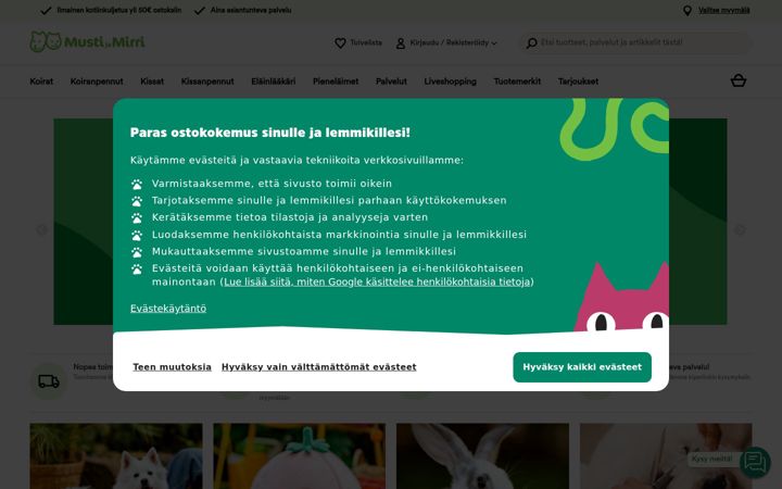Screenshot of mustijamirri.fi