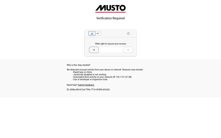 Screenshot of musto.com