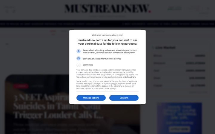 Screenshot of mustreadnew.com